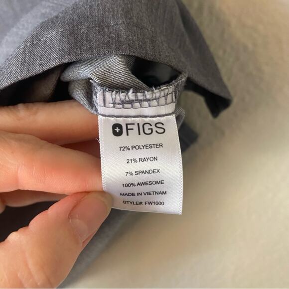 Figs Technical Collection Catarina Gray One Pocket Scrub Top XS - Picture 5 of 8